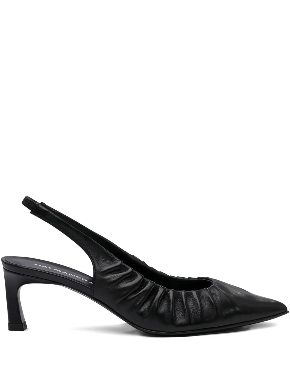 Halmanera pleated slingback leather pumps | Black | Image 1
