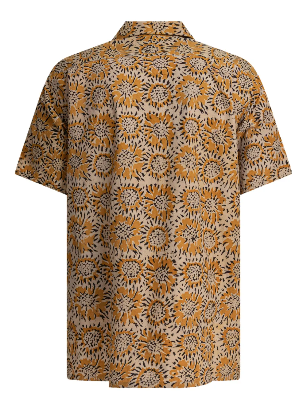 BEAMS PLUS floral-print short-sleeve shirt - Beige