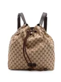 Gucci Pre-Owned 2016-2024 GG Canvas Drawstring backpack - Brown