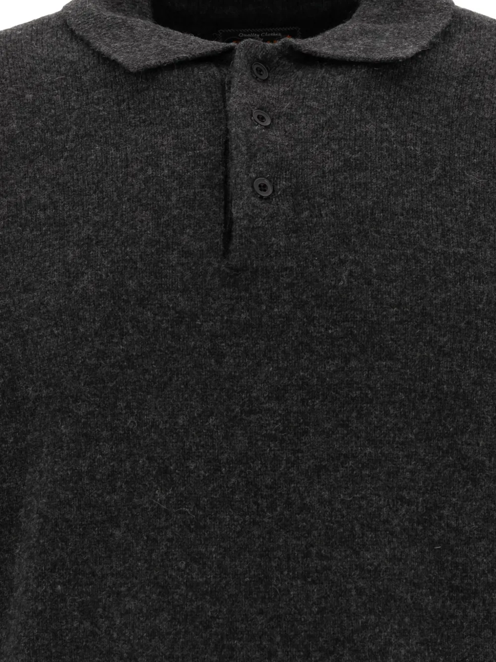 BEAMS PLUS Wollen poloshirt Grijs