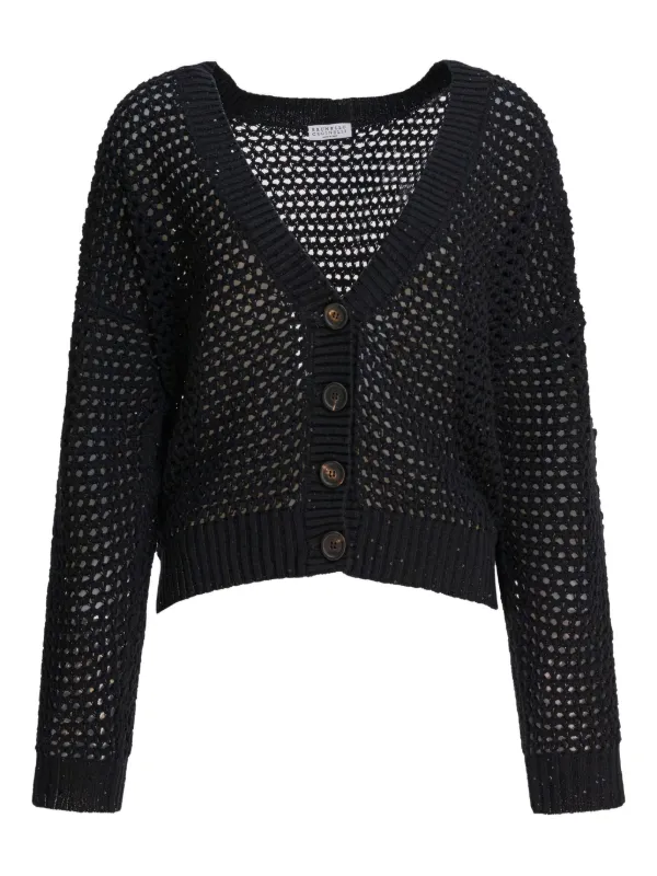Brunello Cucinelli スパンコール カーディガン | ブラック | FARFETCH JP