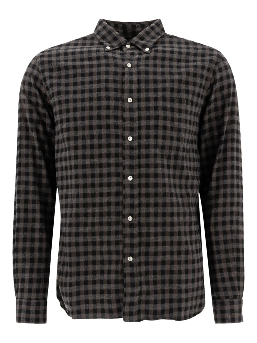 BEAMS PLUS Katoenen overhemd met gingham-ruit Grijs