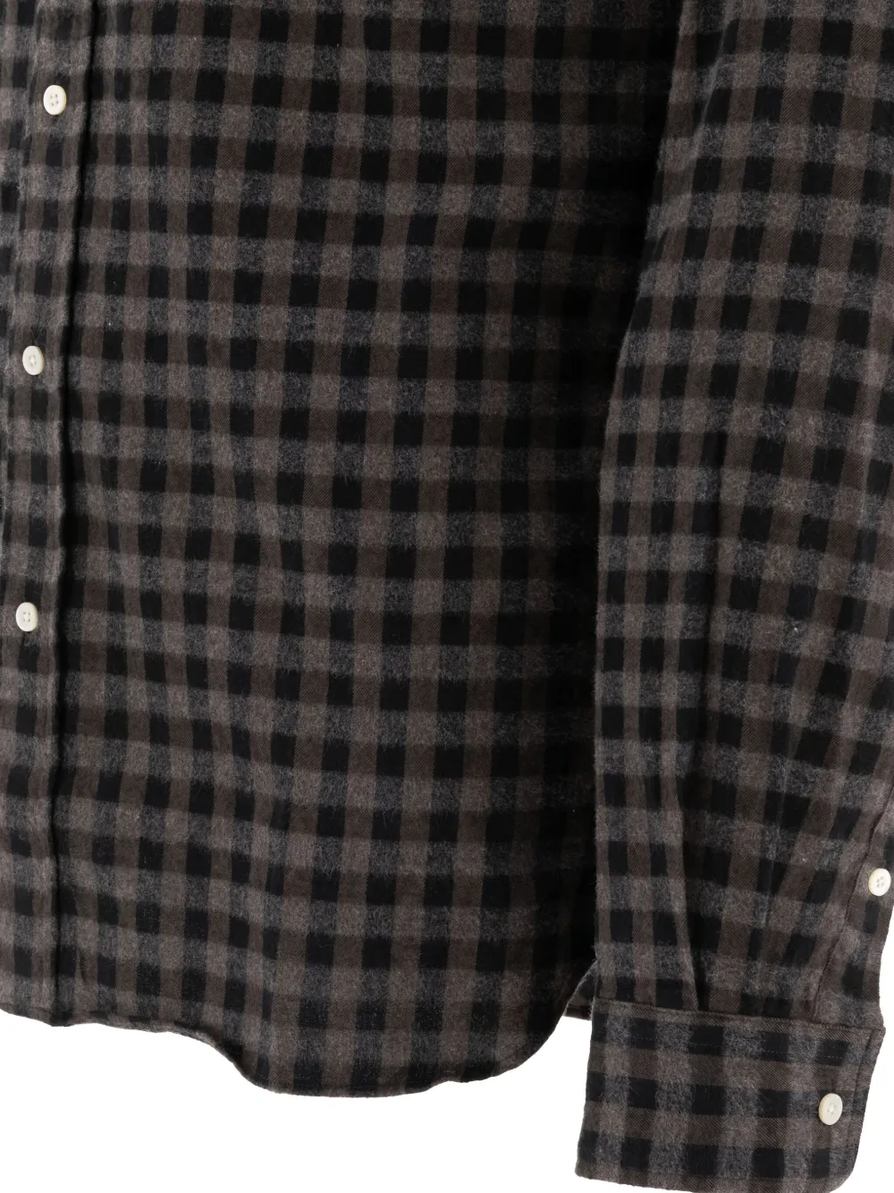 BEAMS PLUS Katoenen overhemd met gingham-ruit Grijs