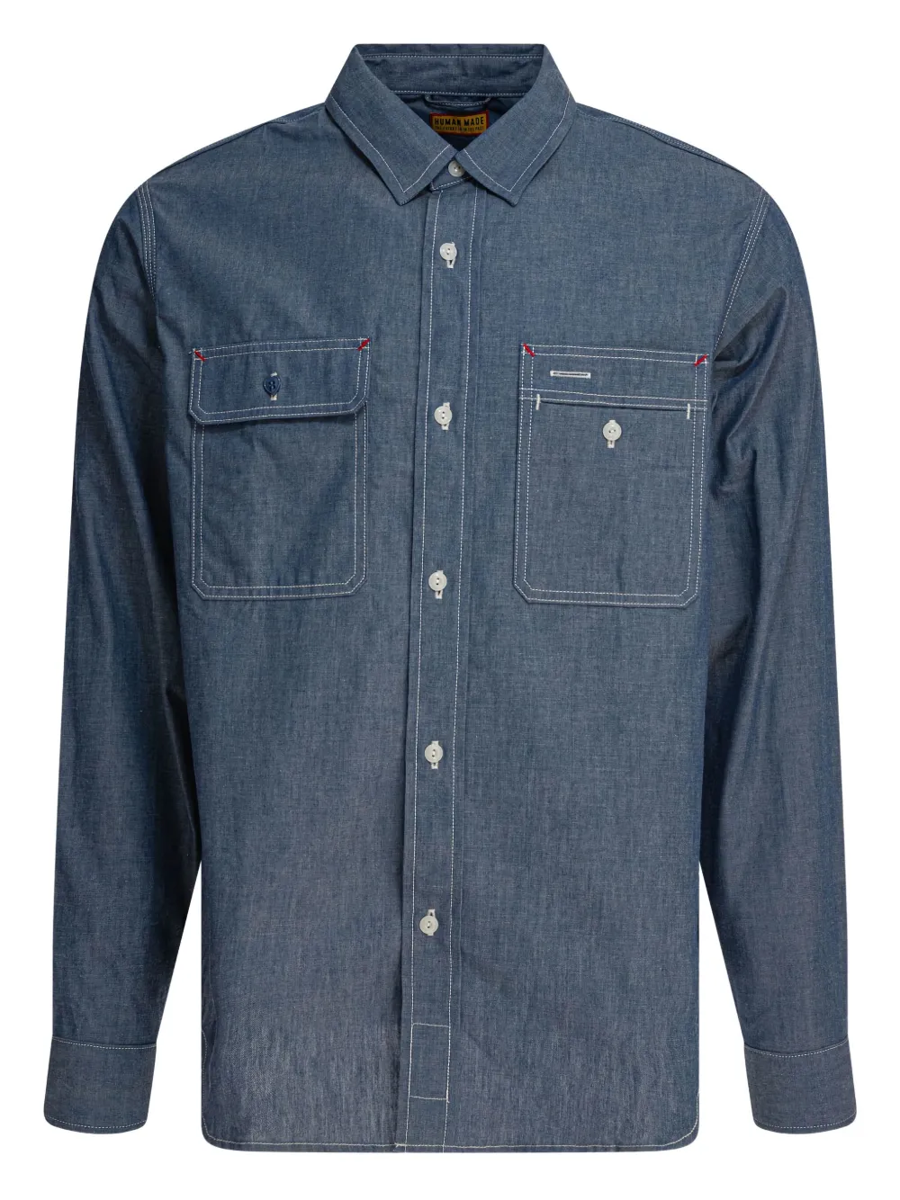 Human Made double-pocket cotton shirt - ブルー Human Made double-pocket cotton shirt - ブルー