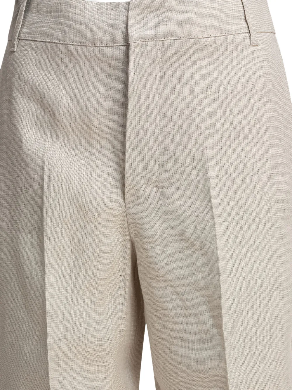 'S Max Mara pressed-crease linen trousers Beige