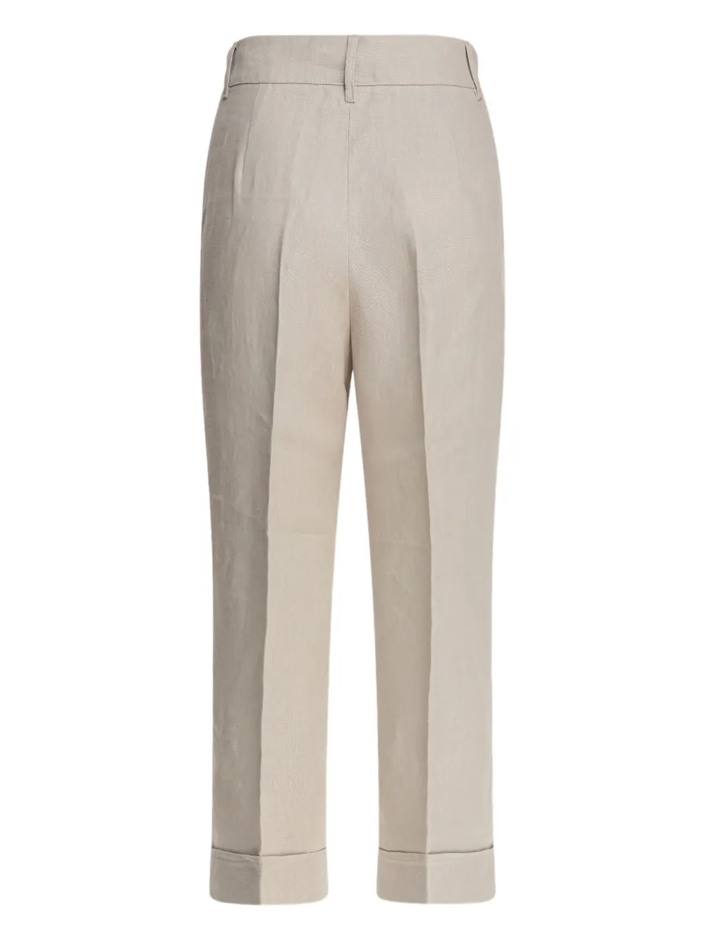 'S Max Mara pressed-crease linen trousers - Beige