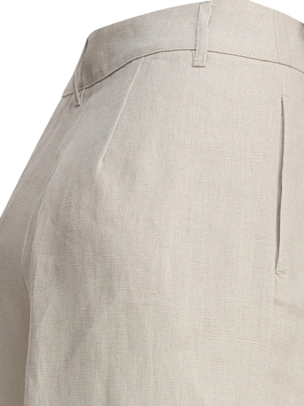 'S Max Mara pressed-crease linen trousers Beige