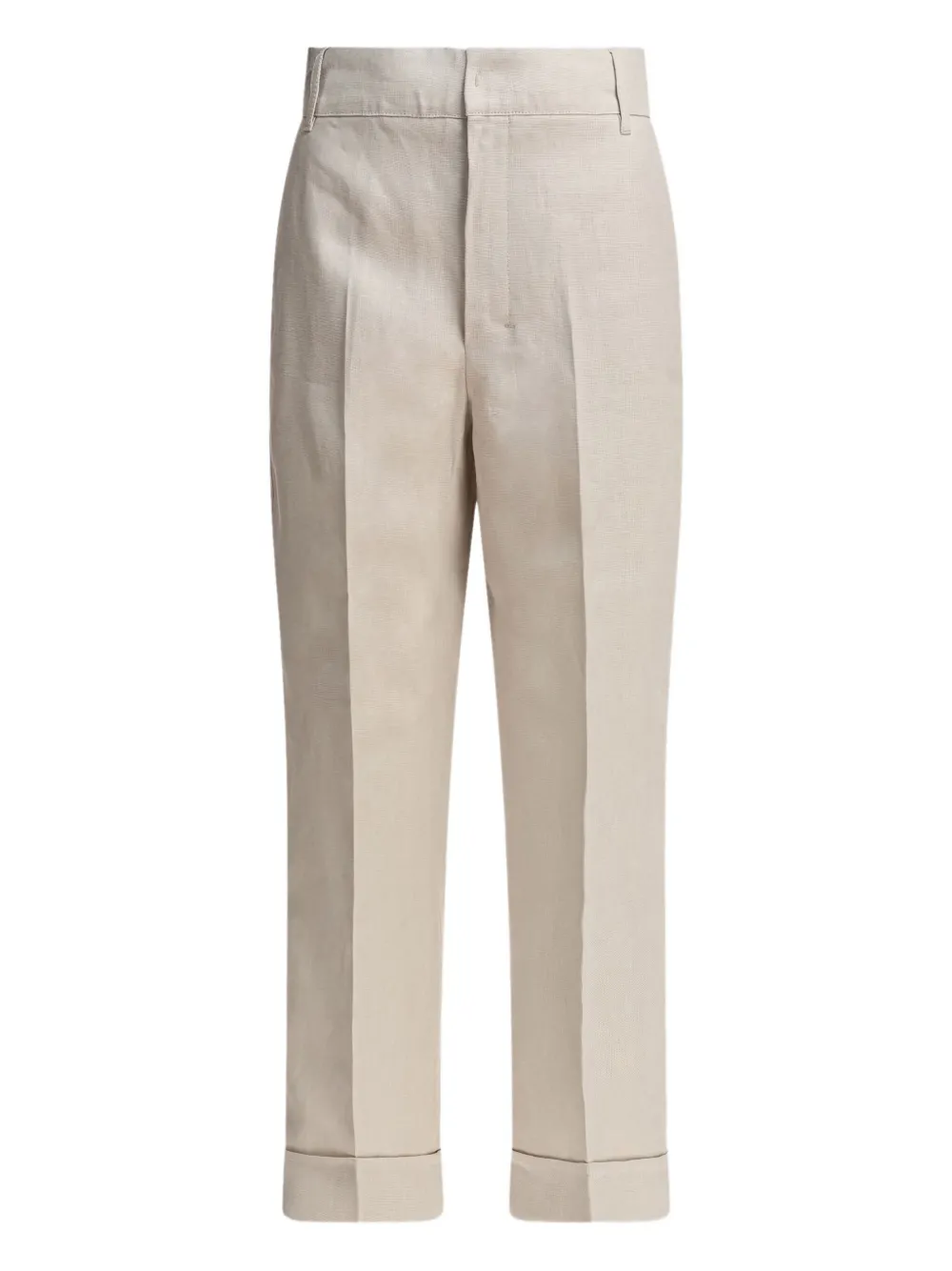 'S Max Mara pressed-crease linen trousers Beige