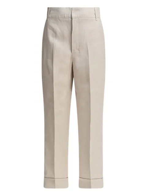 'S Max Mara pressed-crease linen trousers