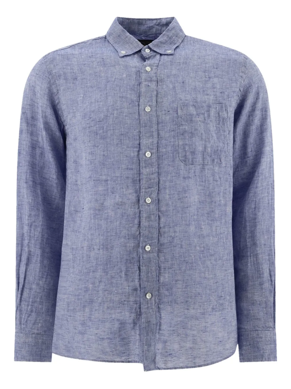 BEAMS PLUS button-down linen shirt - ブルー BEAMS PLUS button-down linen shirt - ブルー