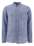 BEAMS PLUS button-down linen shirt - Blue