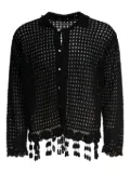 BODE crochet-trimmed buttoned shirt - Black