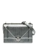 Christian Dior Pre-Owned 2018 Medium Metallic Patent Microcannage Diorama Flap crossbody bag - Silver