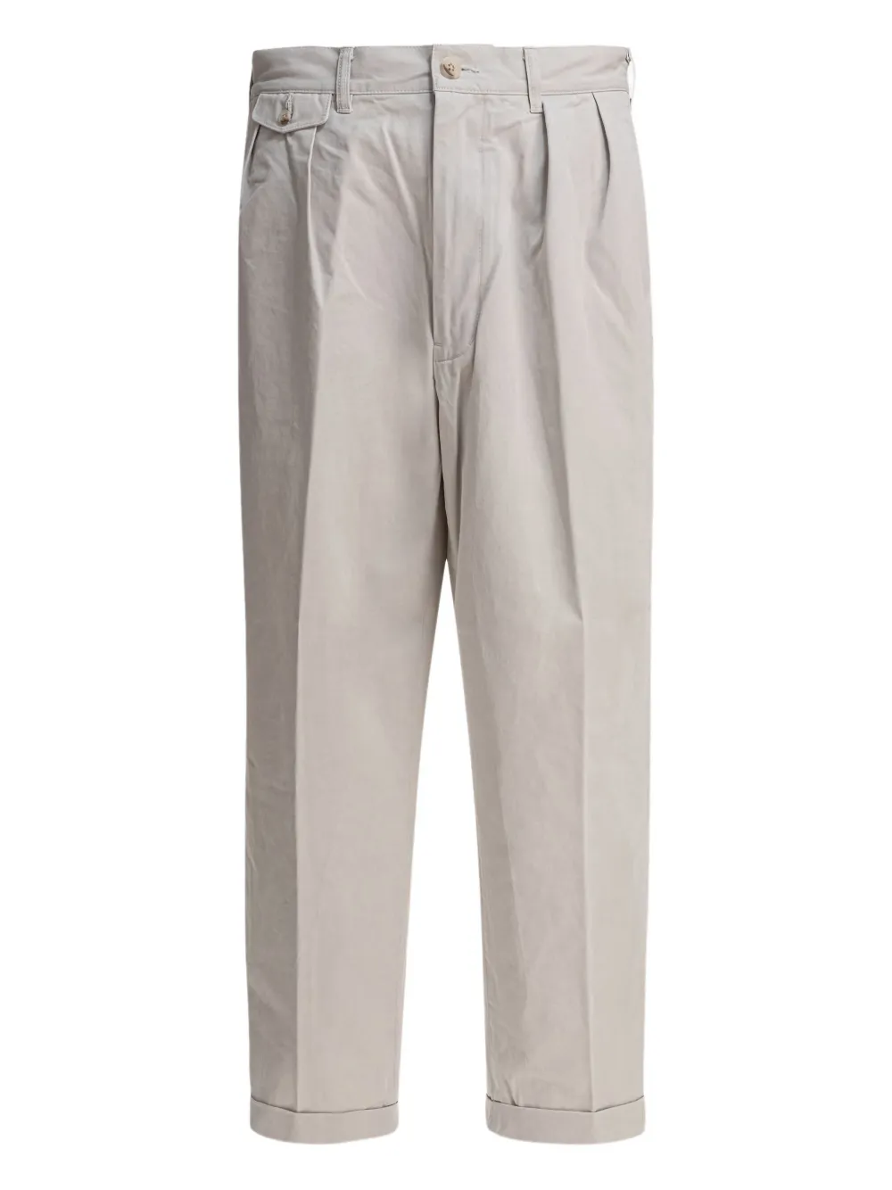 BEAMS PLUS pleated cotton trousers | Grey | Image 1