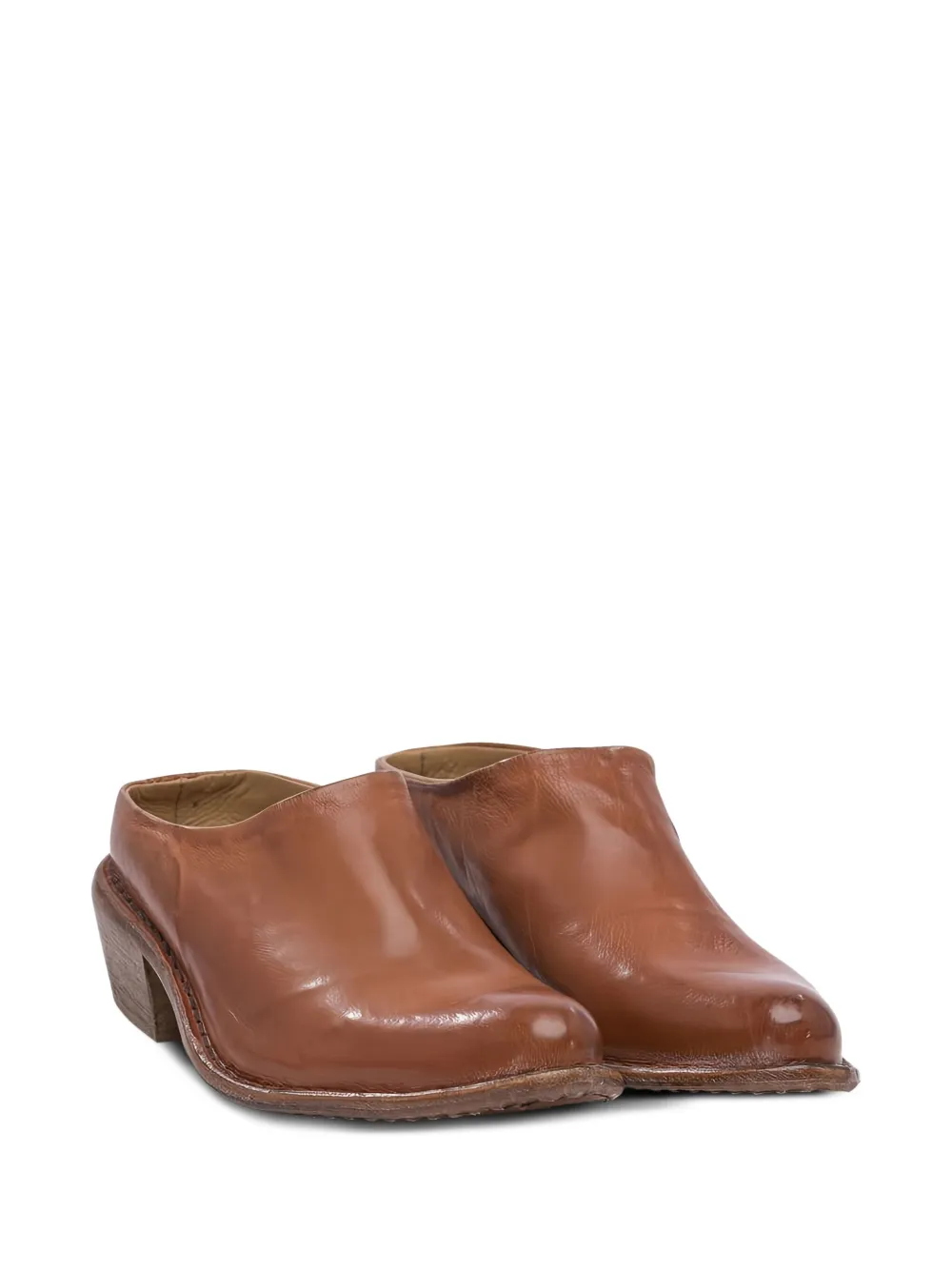 Moma leather low-heel mules | Heeled Mules | Image 2