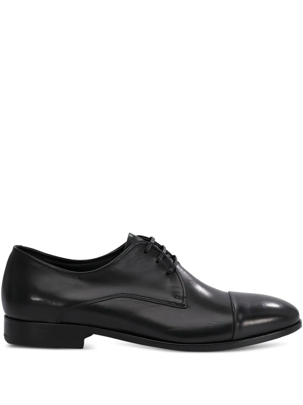 Fabi leather lace-up derby shoes Black