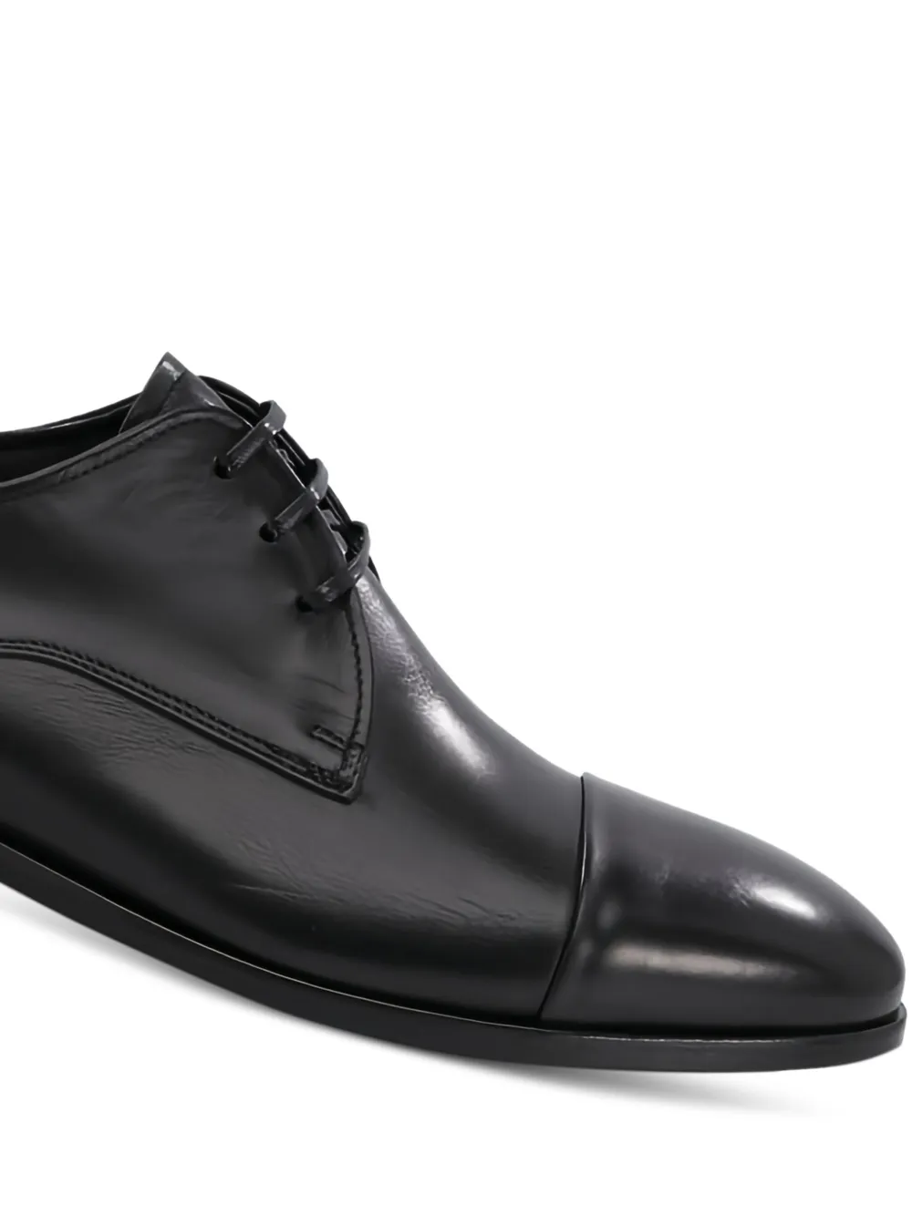 Fabi leather lace-up derby shoes Black