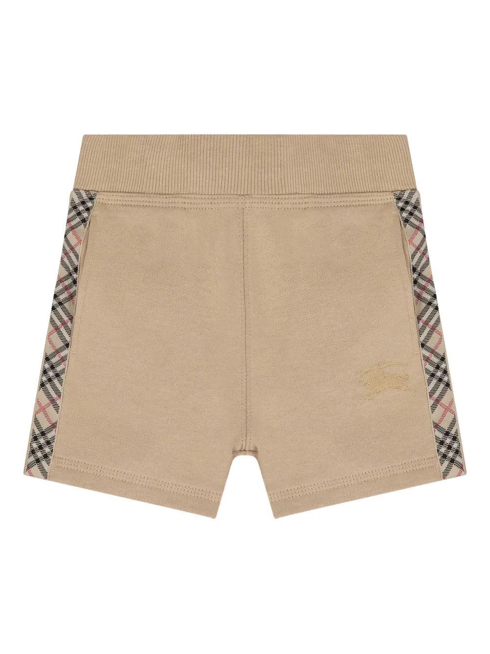 Burberry Kids embroidered-logo check-panel shorts - Toni neutri