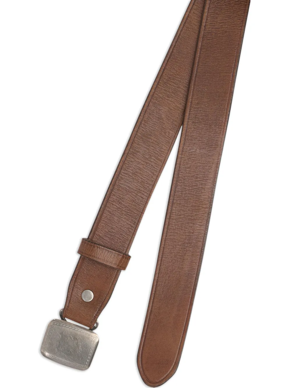  Ralph Lauren Rrl Leather Rectangle-buckle Belt - Brown 