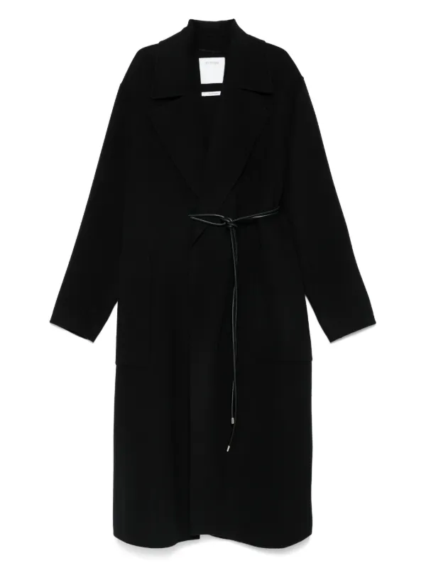 Sportmax ベルテッド コート | ブラック | FARFETCH JP