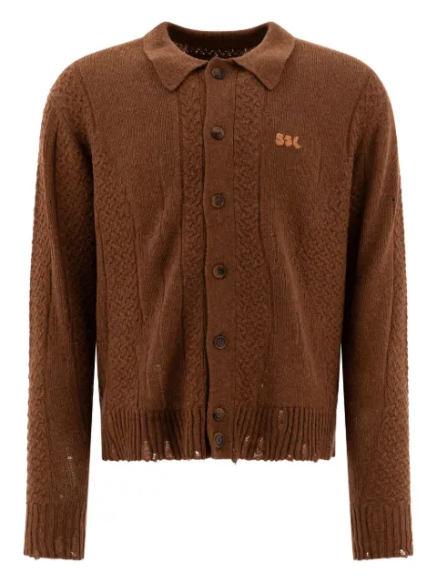 Stockholm Surfboard Club distressed cardigan