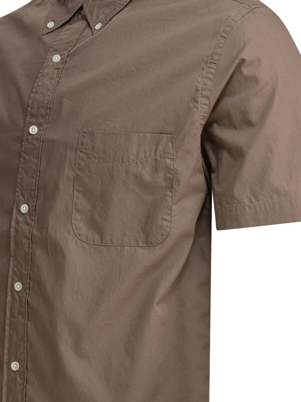 BEAMS PLUS Overhemd met zak en korte mouwen Bruin