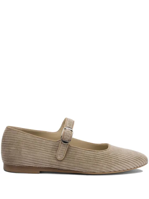 Le Monde Beryl corduroy buckle ballet flats