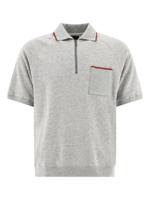 BEAMS PLUS half-zip polo shirt