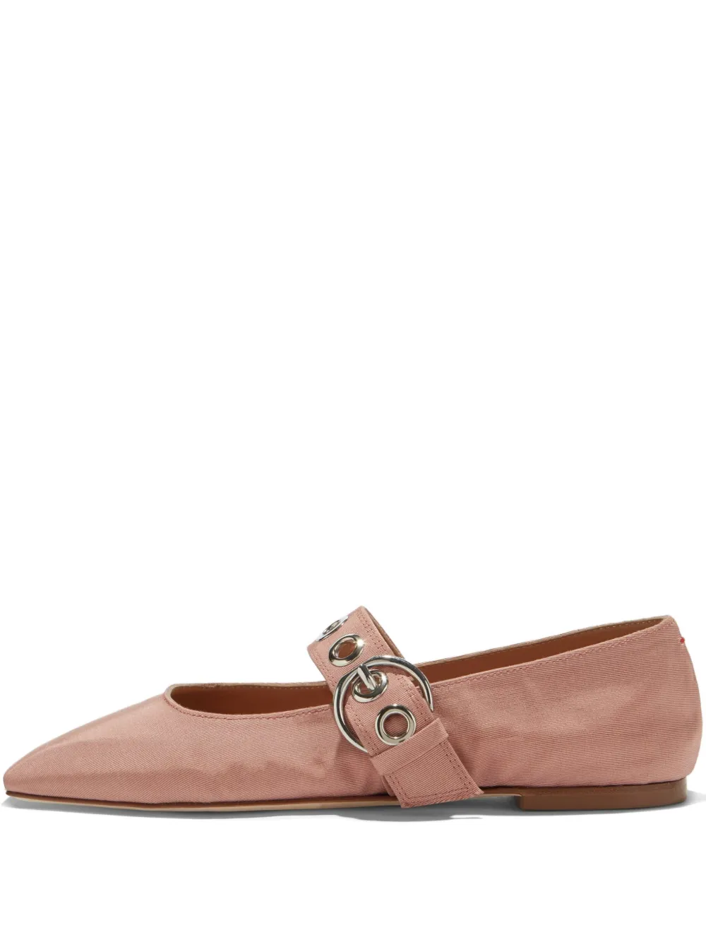 Aeyde Uma eyelet-buckle ballet flats Roze