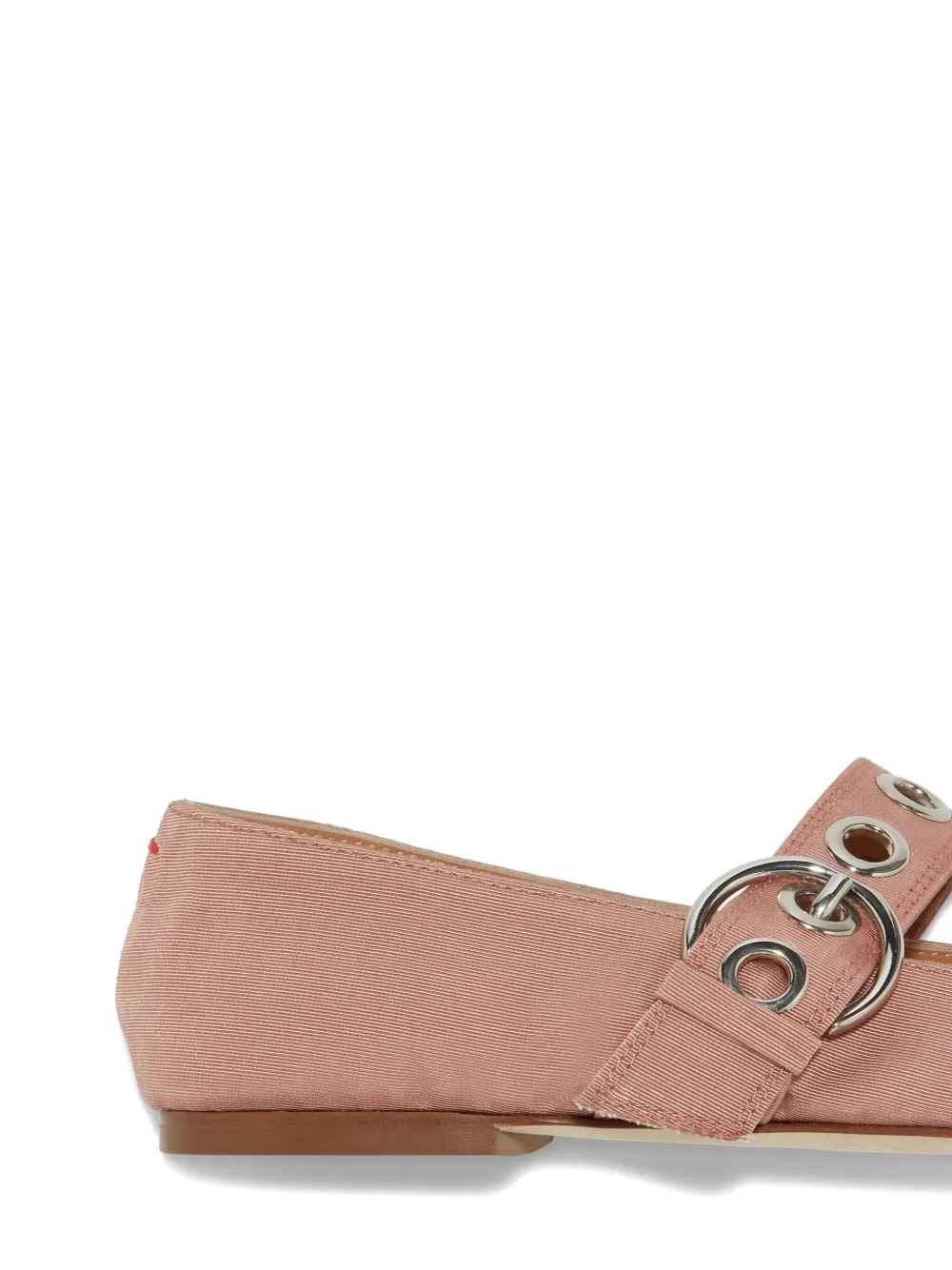 Aeyde Uma eyelet-buckle ballet flats Roze