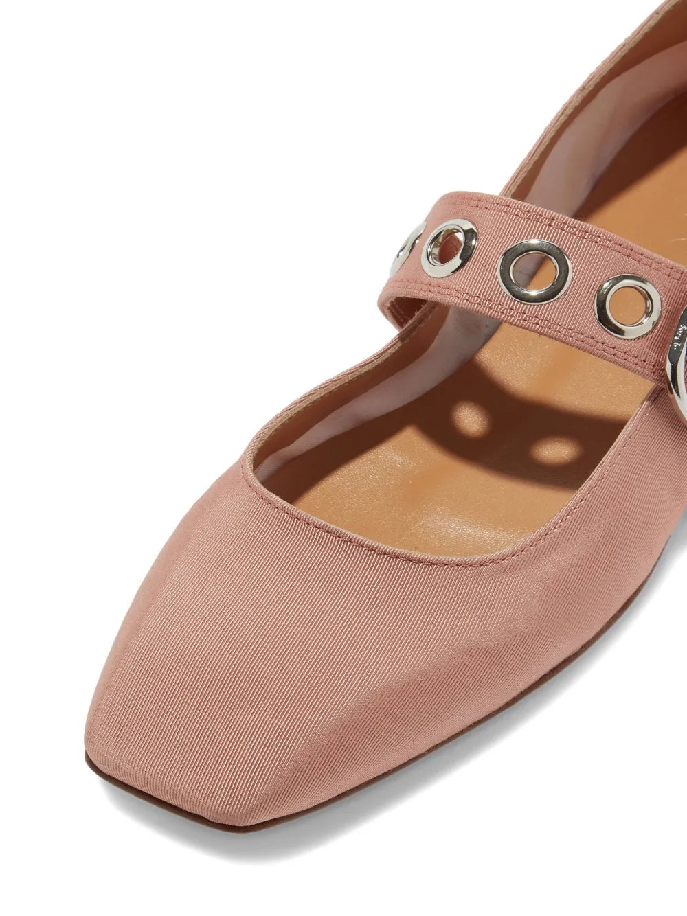 Aeyde Uma eyelet-buckle ballet flats Roze