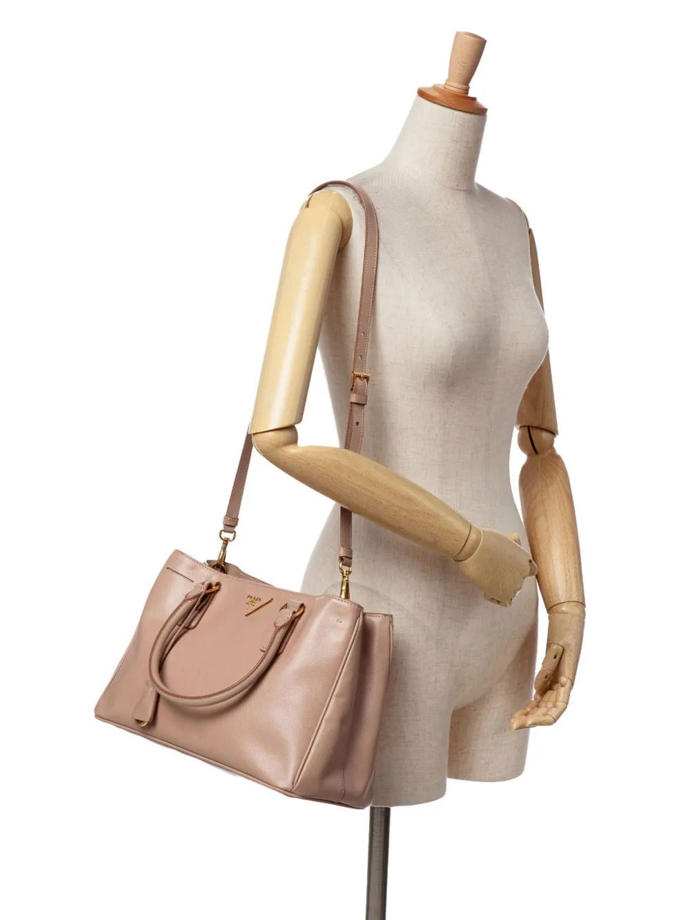 Pre-owned Prada 2013-2024 Medium Saffiano Lux Galleria Satchel In Brown