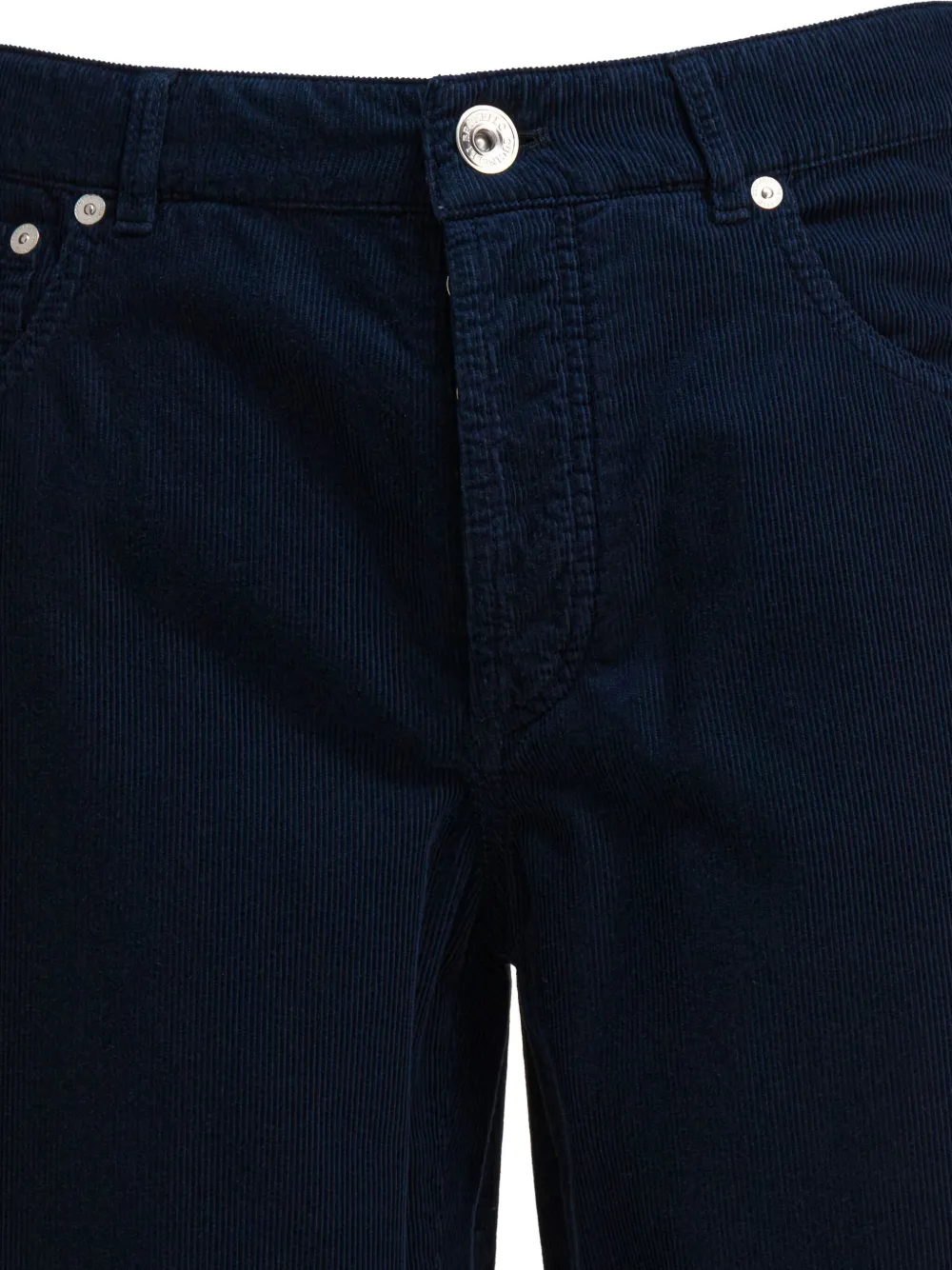 Brunello Cucinelli Ribfluwelen broek Blauw