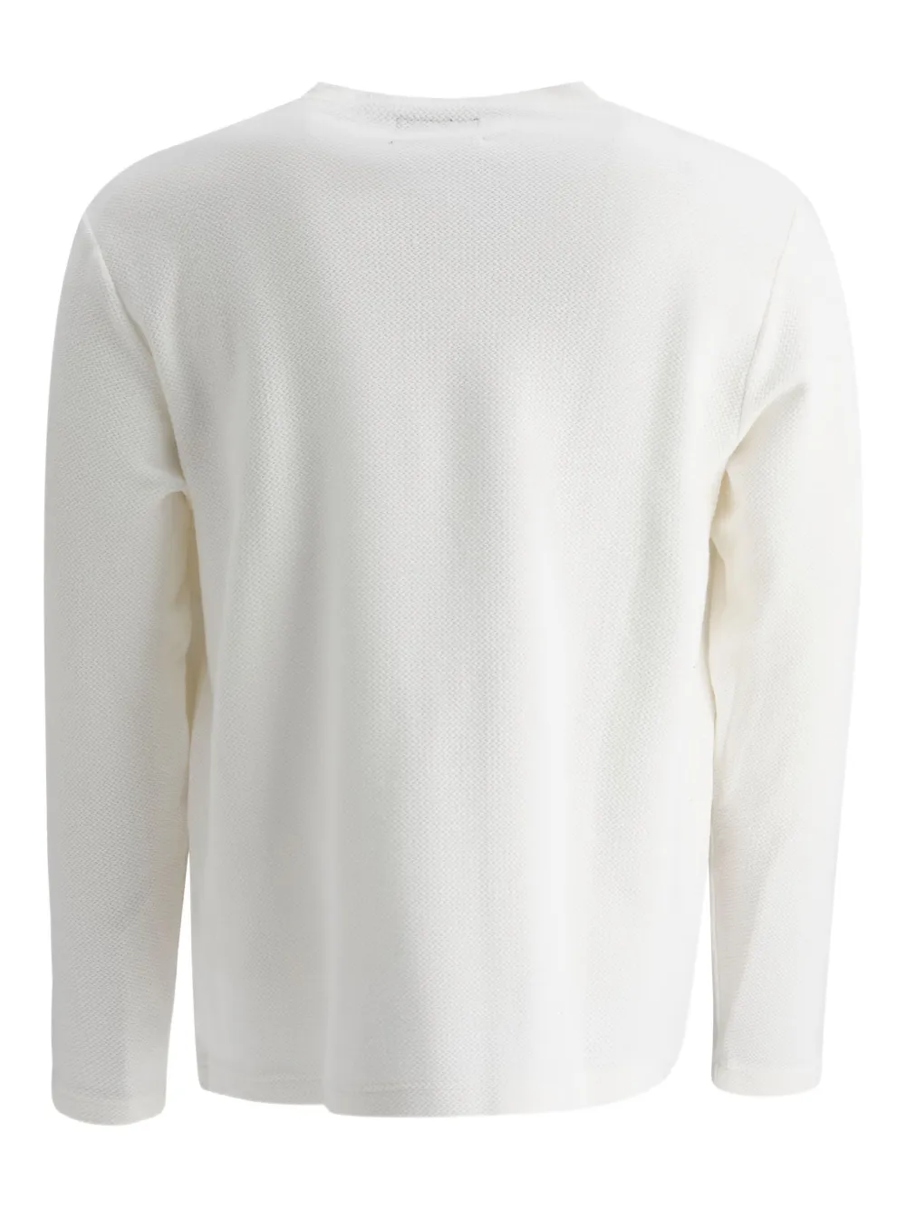 BEAMS PLUS waffle-textured henley T-shirt - Wit