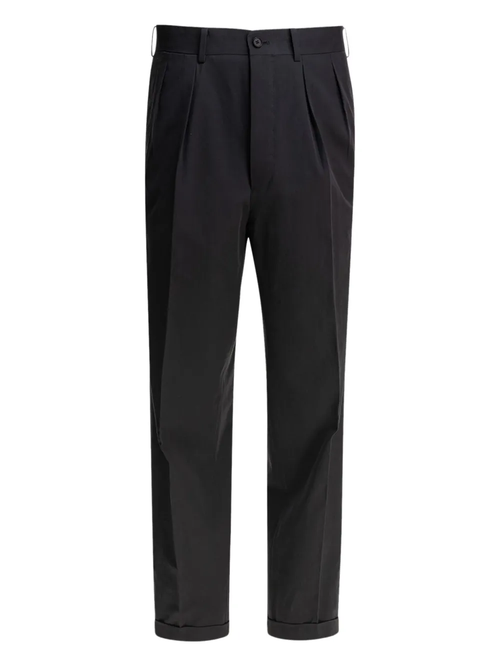 Kaptain Sunshine Katoenen broek met geplooide voorkant Blauw