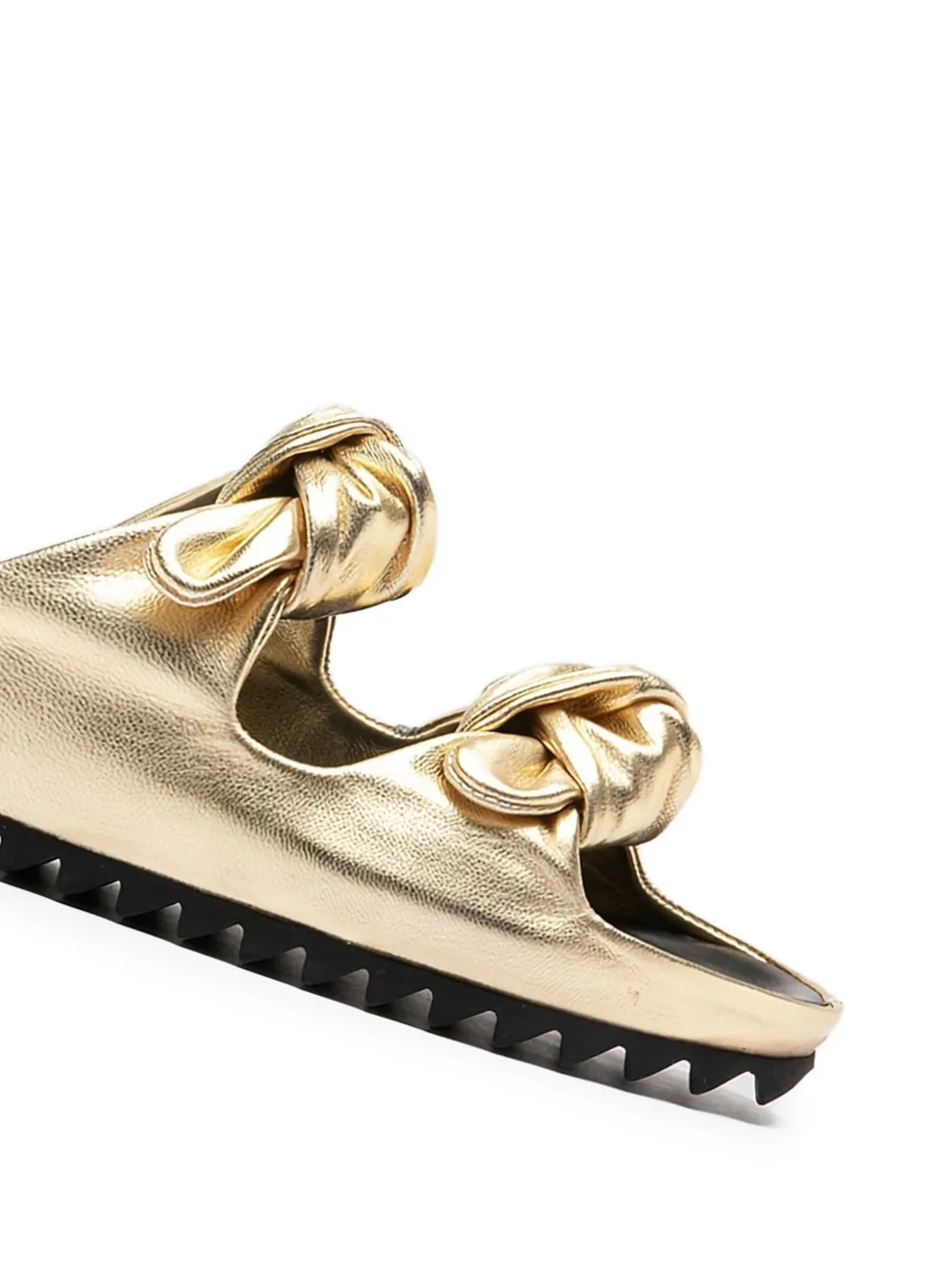 Officine Creative knotted double-strap sandals Goud