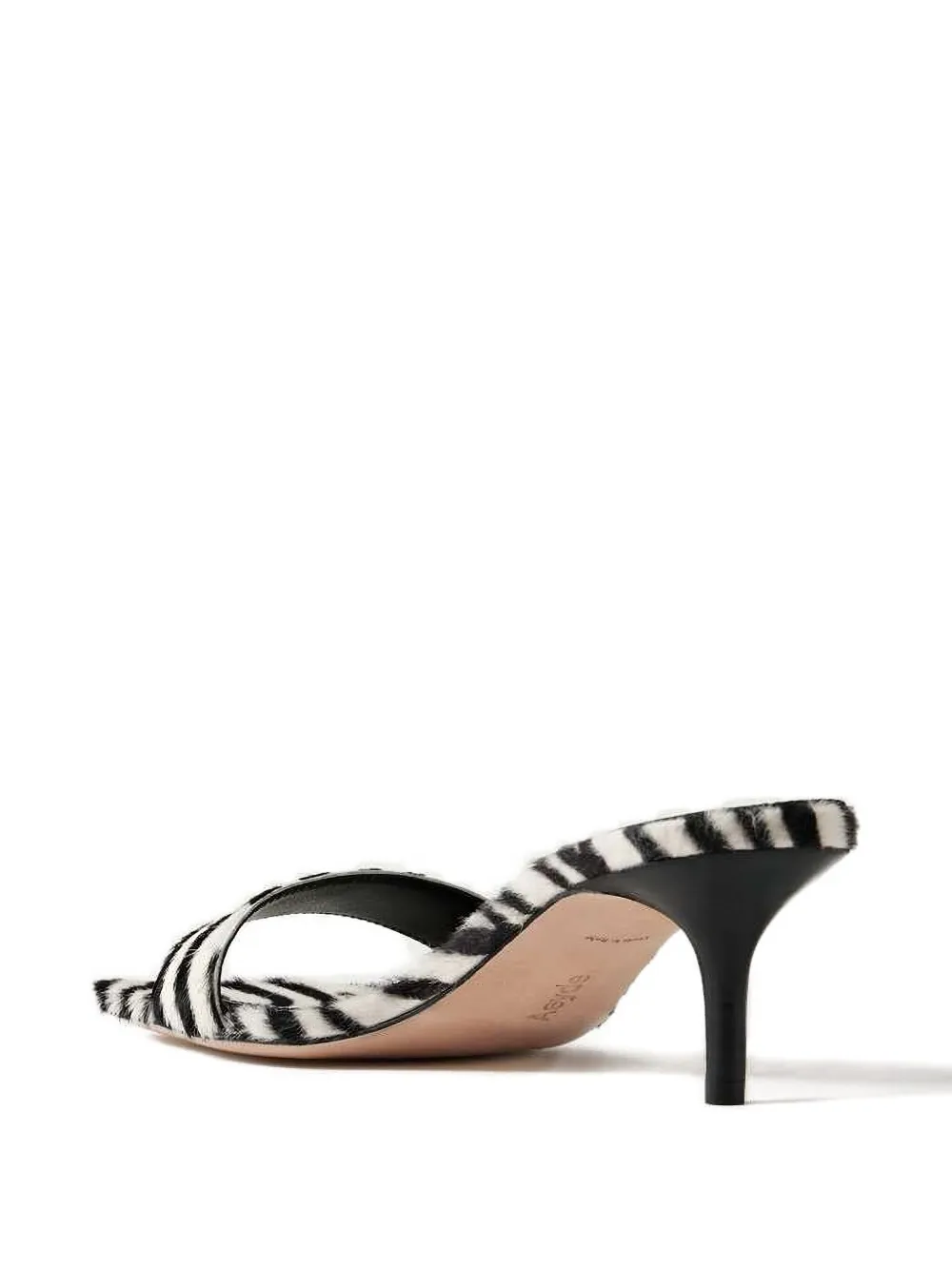 Aeyde zebra-pattern heeled sandals Black