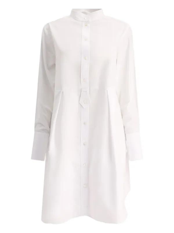 oversize midi shirt dress Striped Collared Oversized Dress-Powder Blue Flowy | Women's Machine washable. Women's Poplin Oversized Puff Sleeve