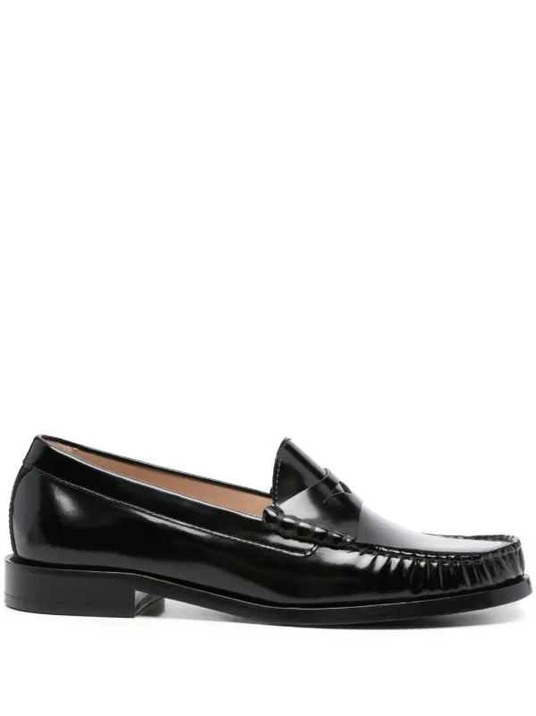 Stuart Weitzman Leather Loafers Black FARFETCH EG