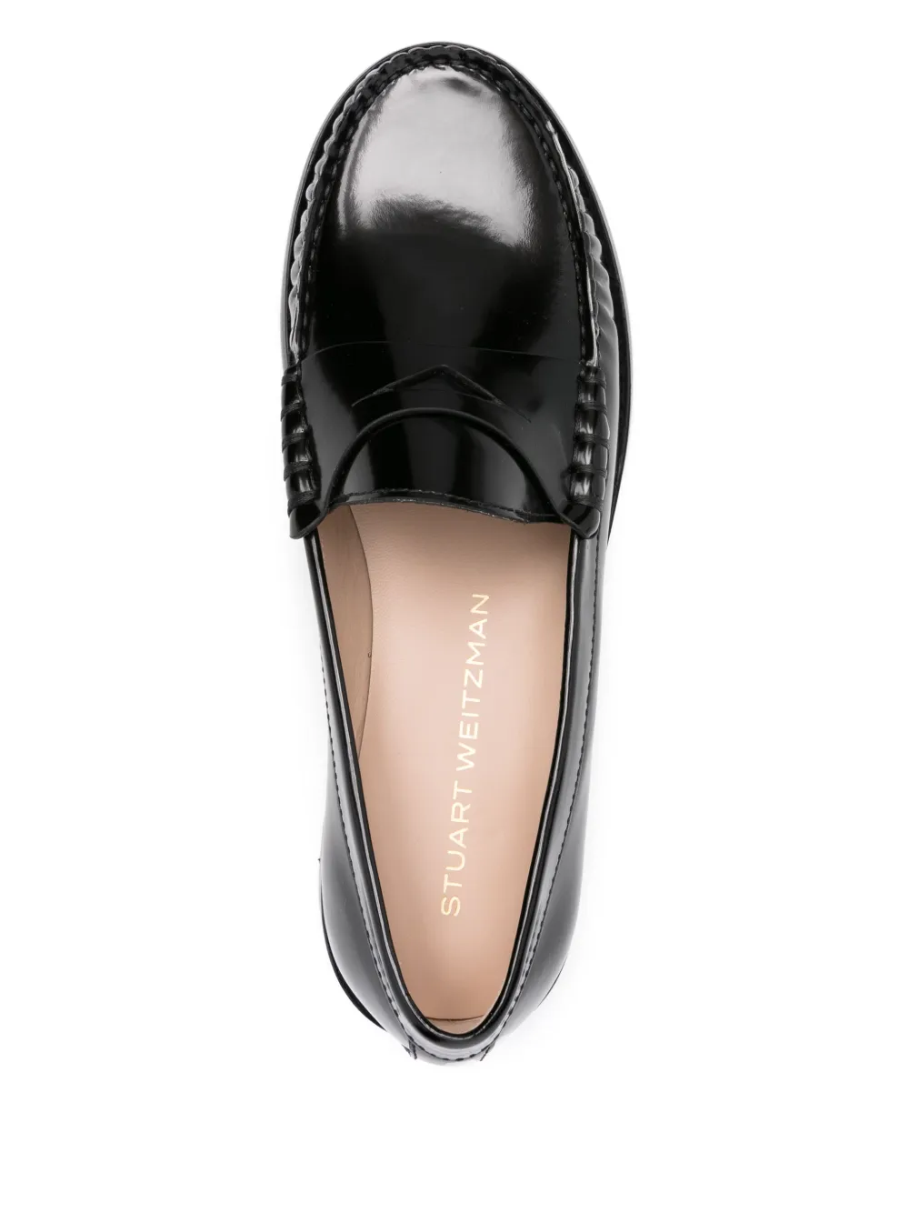 Stuart Weitzman leather loafers Black