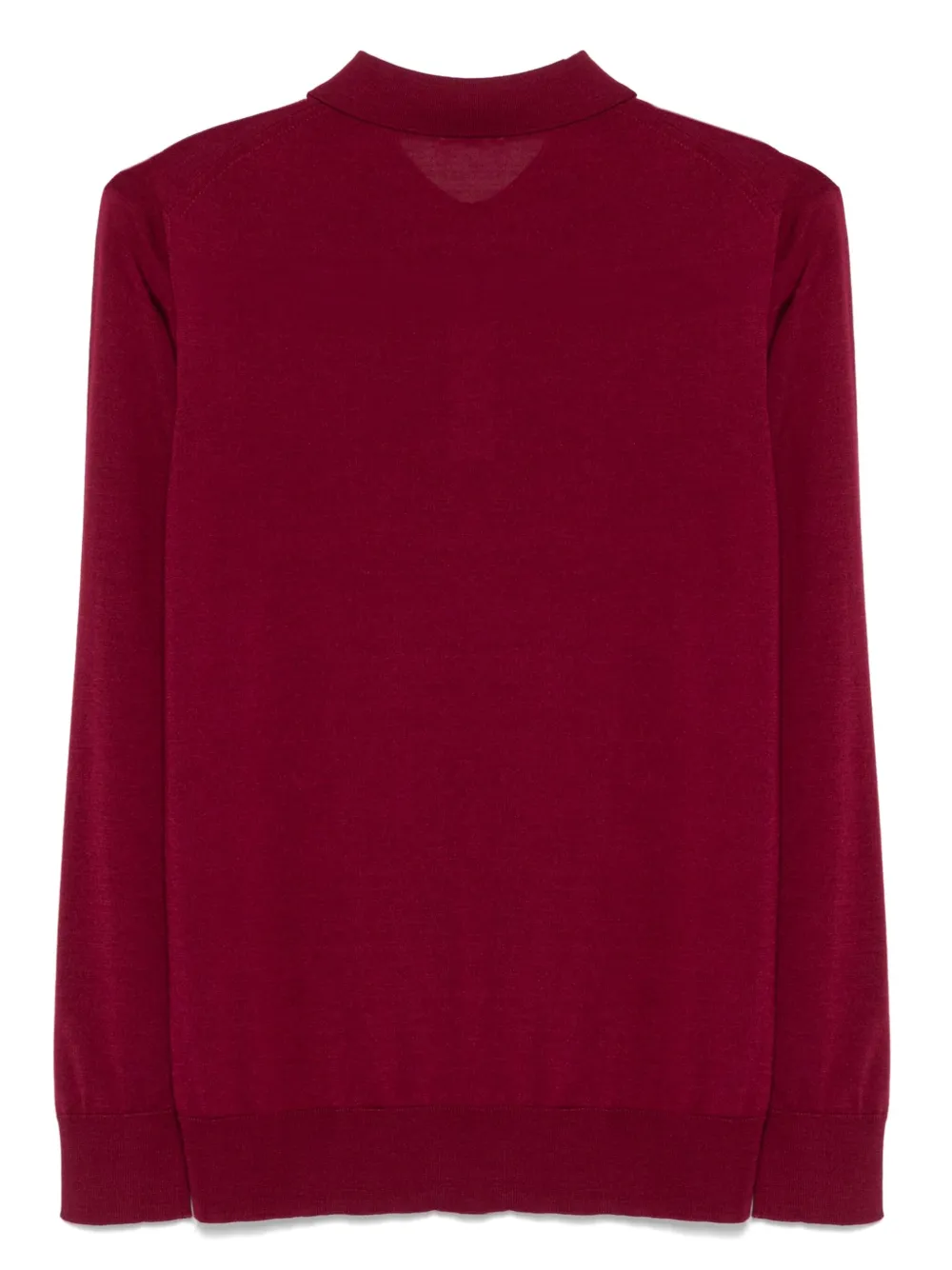 Caruso long-sleeve polo shirt - Rood