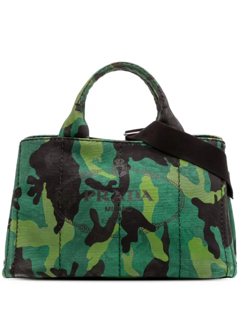 Prada Pre-Owned 2013-2024 Canvas Canapa Logo Camouflage satchel