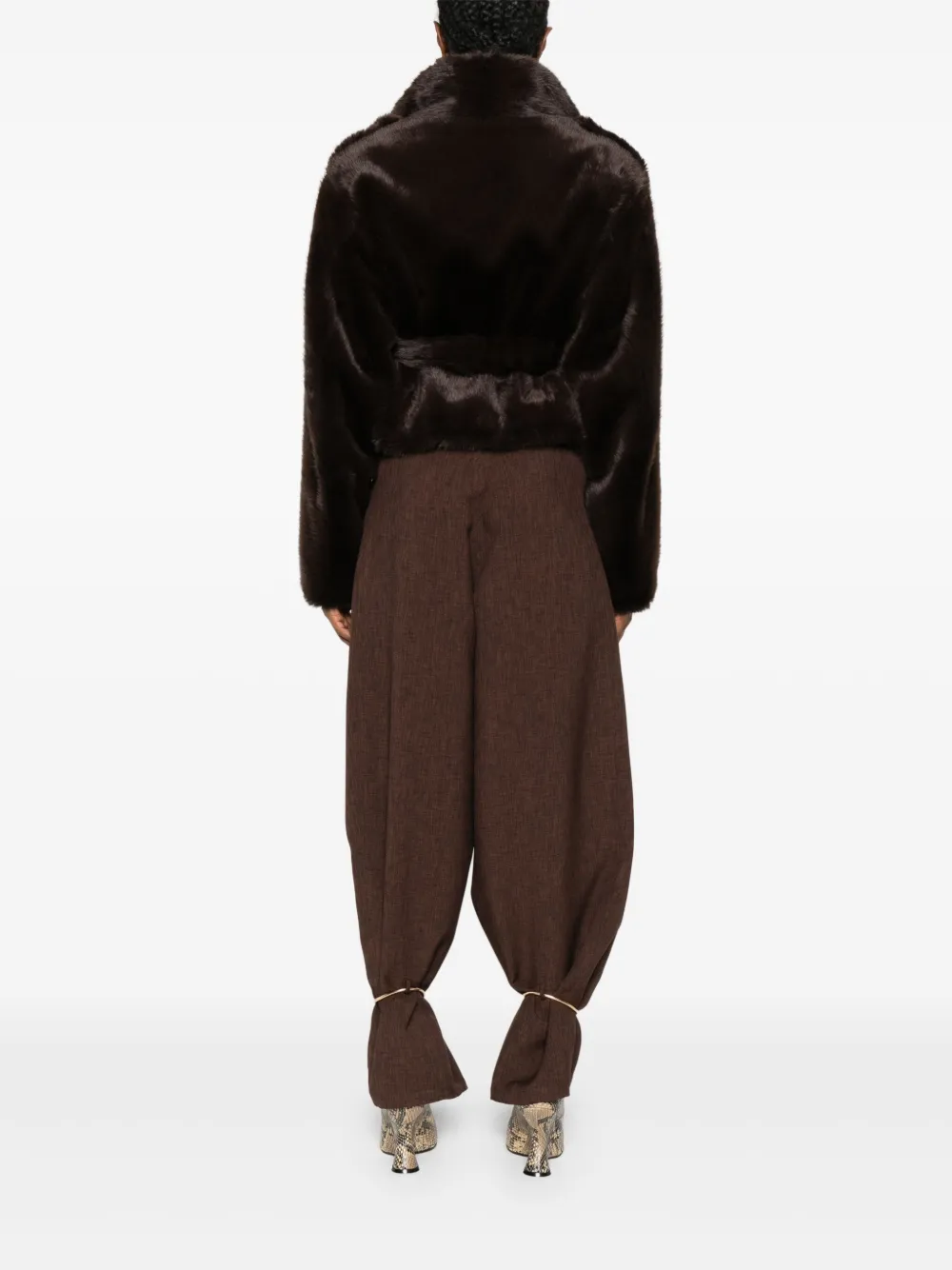 DARKPARK Jas met ceintuur Bruin