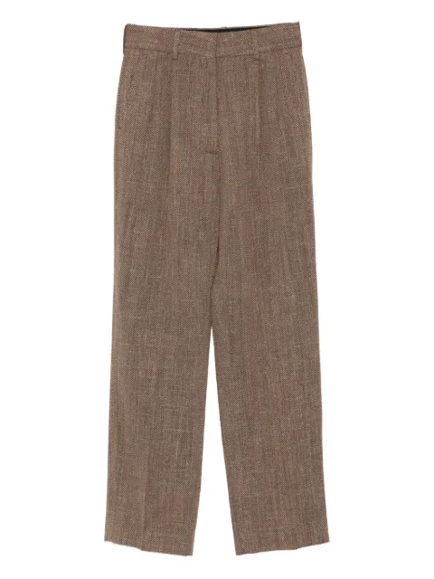 Blazé Milano herringbone pleated trousers