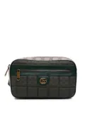 Gucci Pre-Owned 2016-2024 Small Quilted Mini GG Canvas and GG Supreme Double G belt bag - Green