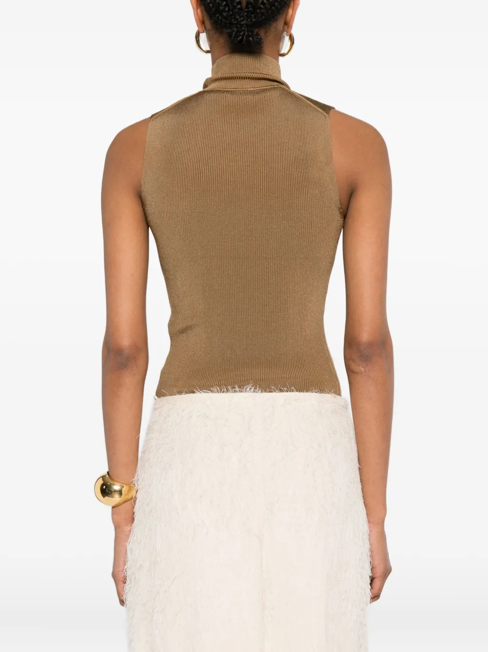 KHAITE high neck top Bruin