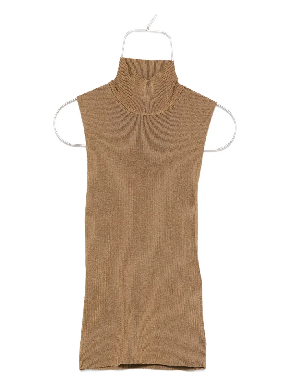 KHAITE high neck top - Marrone