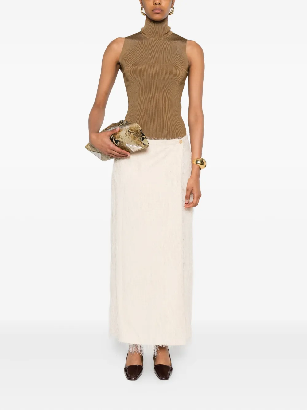 KHAITE high neck top Bruin