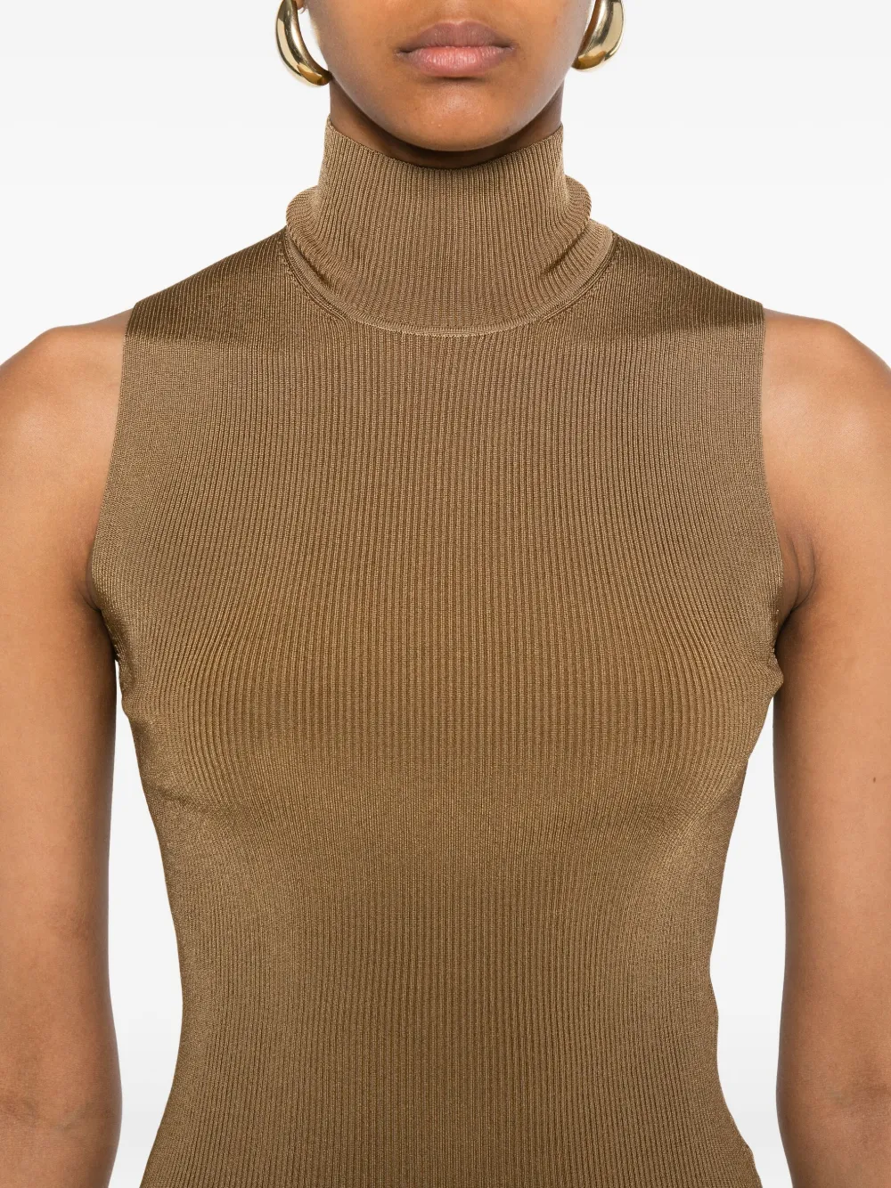 KHAITE high neck top Bruin