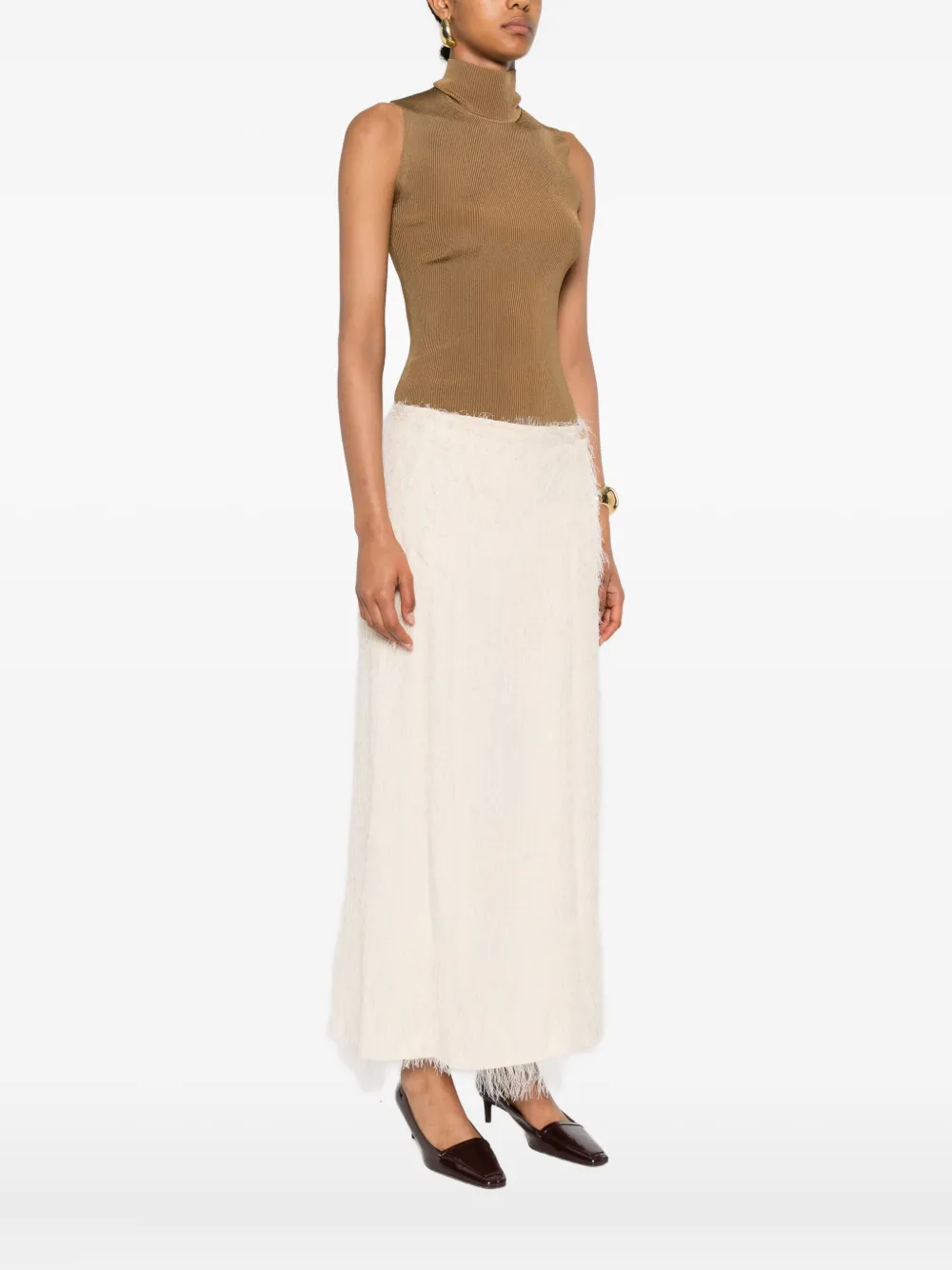 KHAITE high neck top Bruin